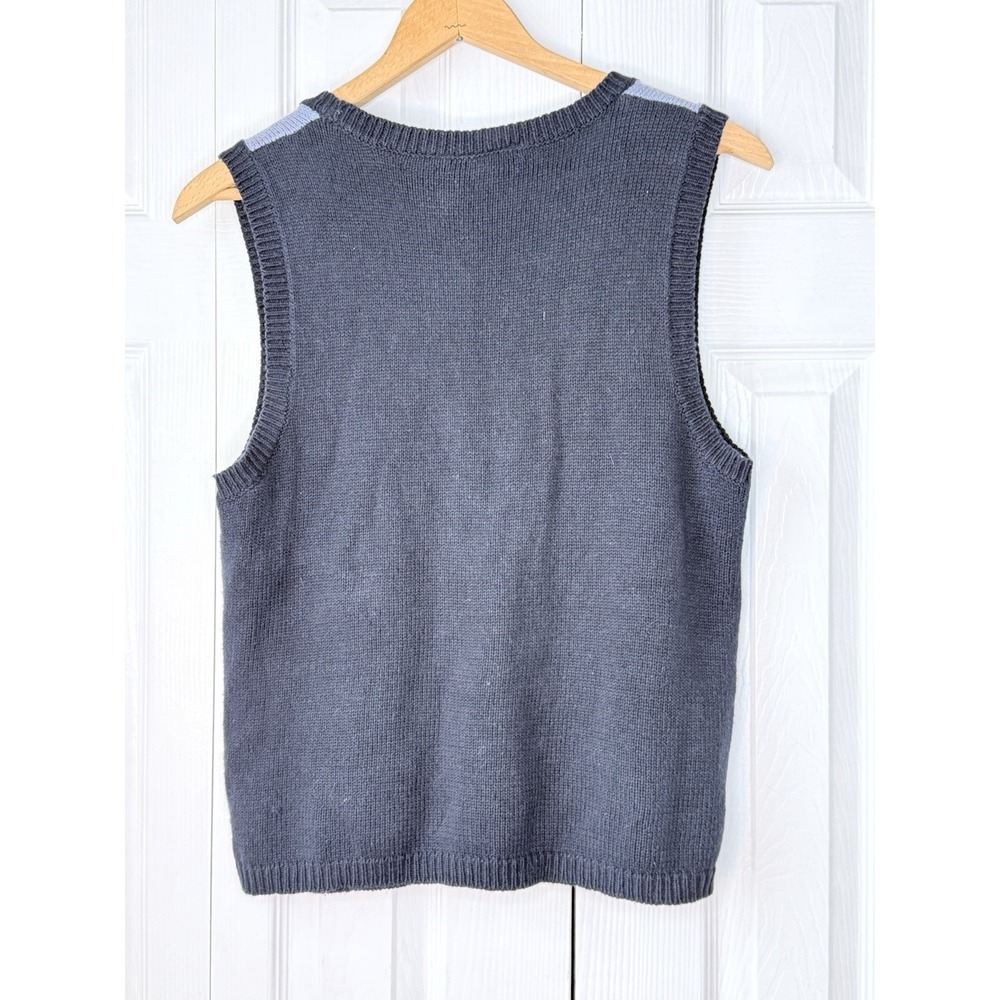 Vintage Capacity Women's Size Small Knit Sweater Vest Button Up Farm Sheep Fall - Picture 3 of 8